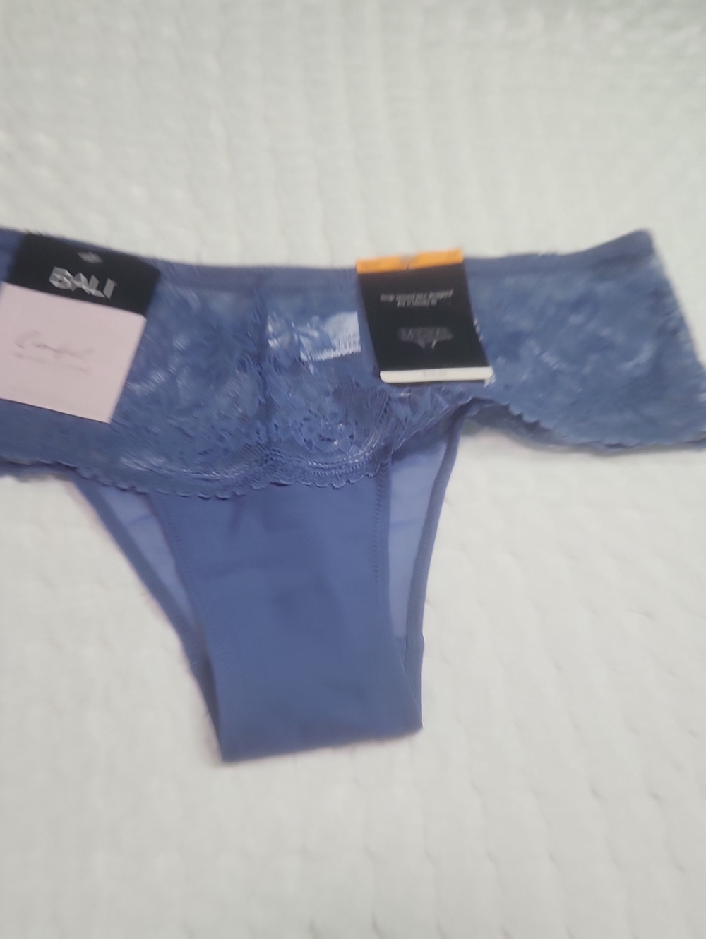 Bali Blue Lace-Trim Bikini Briefs - Bali